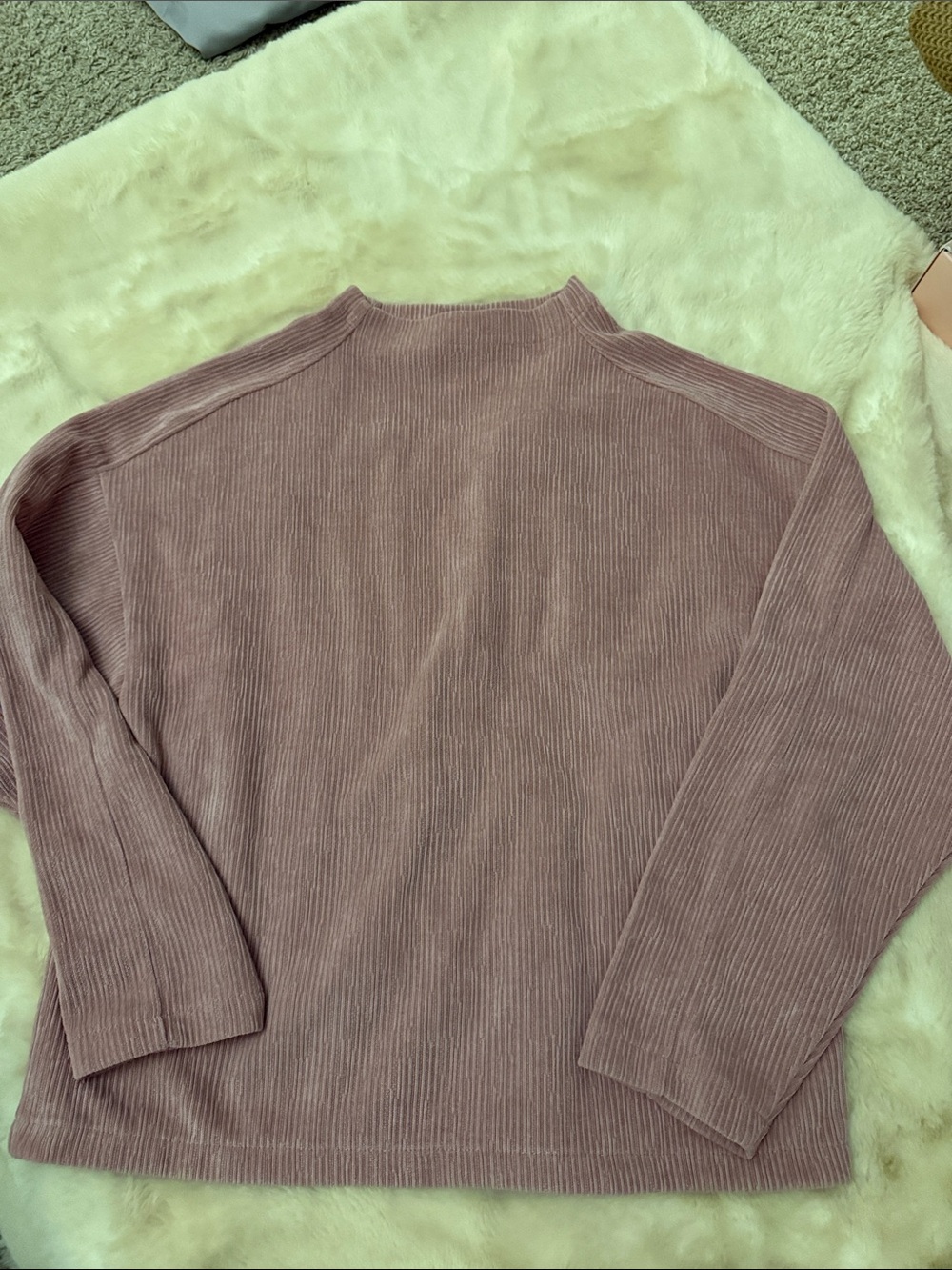 Madewell Women's Ribbed Crewneck Sweater in Dusty Mauve